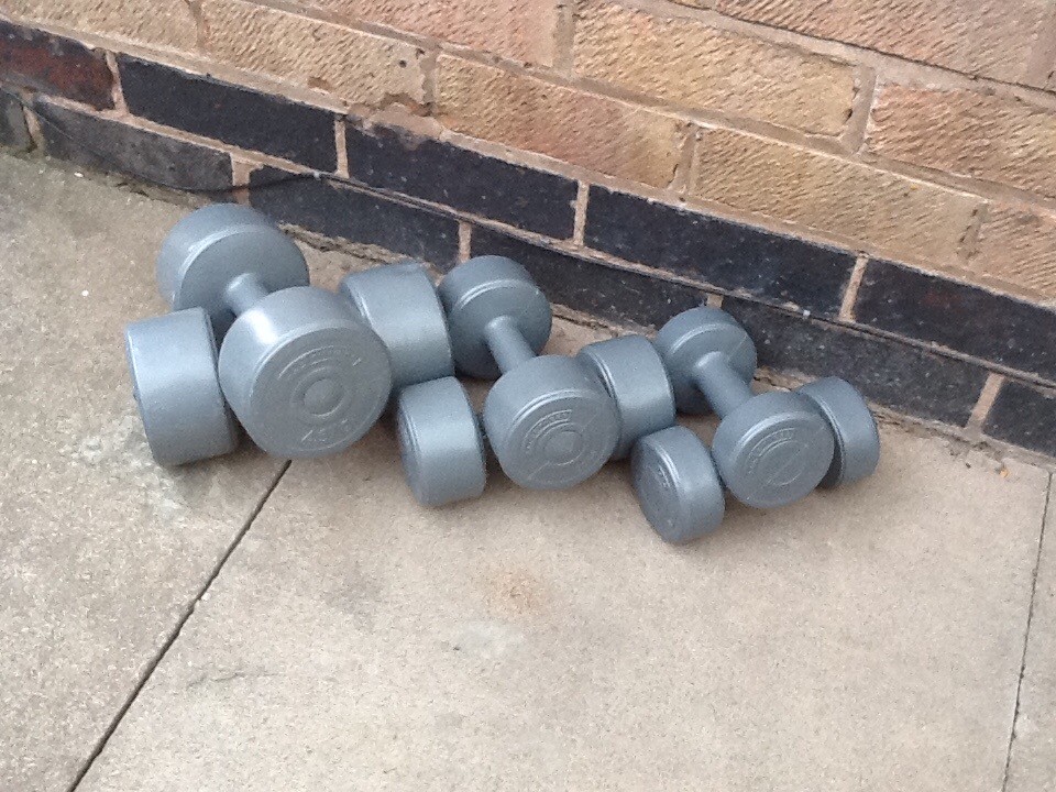 Dumbbell weights 3 different weights in Leicester, Leicestershire