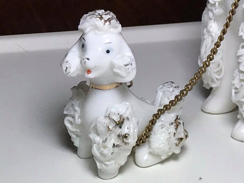 Set of 3 Vintage Ceramic Spaghetti Poodles