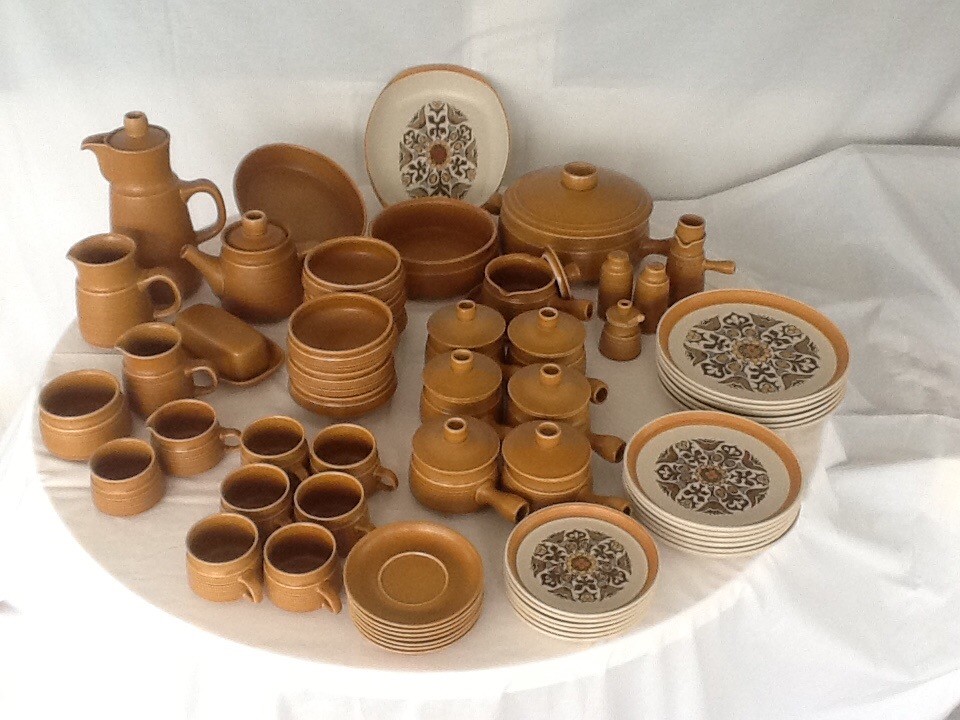 Dinner Service 52 piece retro Denby Langley pattern Canterbury