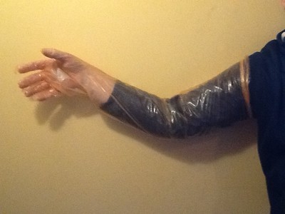 12 XL Aquarium cleaning gloves, arm Length gloves 39'' great for fish tank gravel