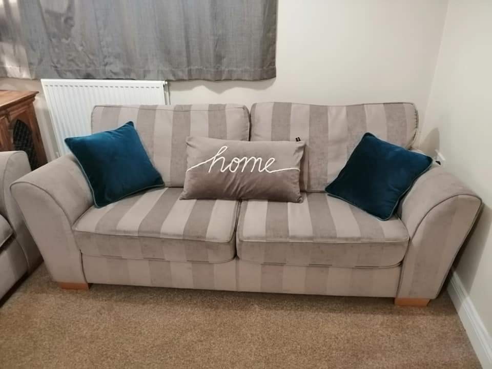 Sofas from next. 3 seater, 2 seater sofa bed and poof with storage
