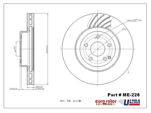 Disc Brake Rotor-Base, RWD Ultra ME-228 | eBay