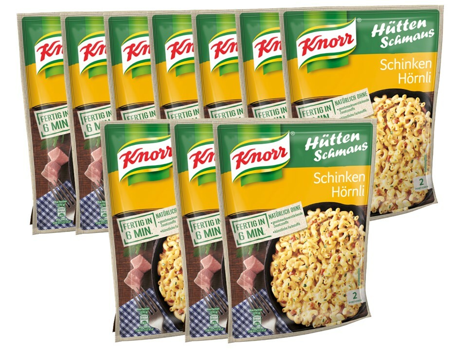 Knorr 10x Hüttenschmaus Schinken Instantnudeln Instant Nudeln Fertiggericht