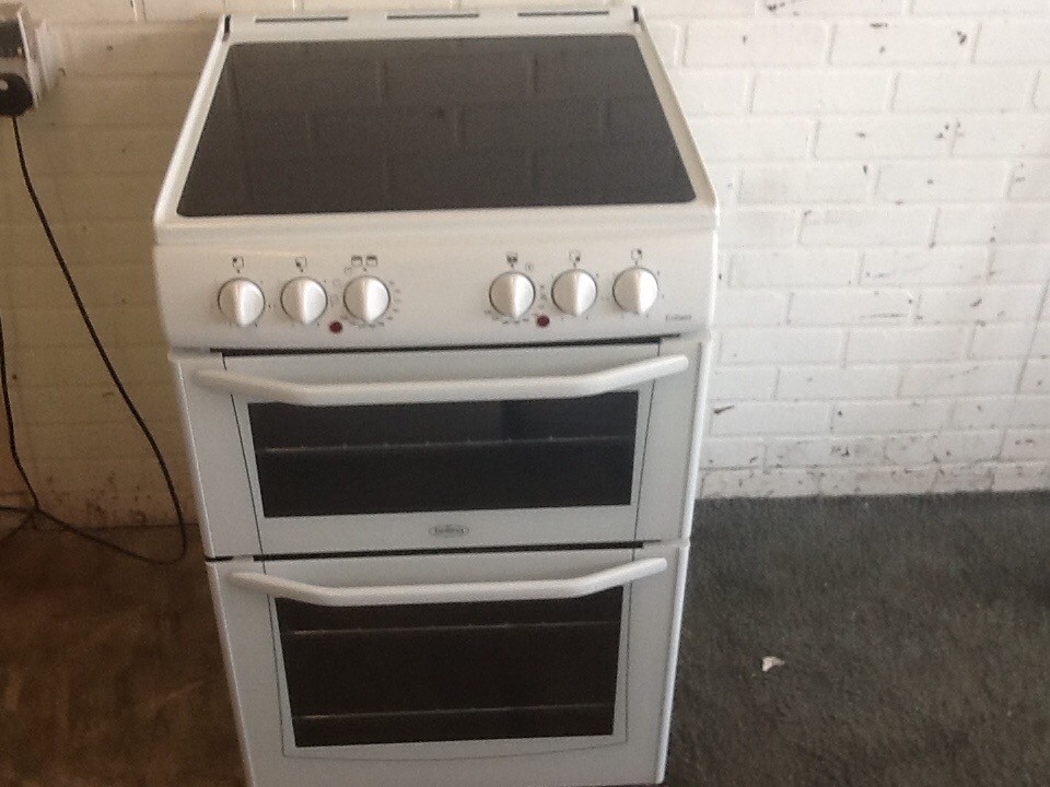 Electric cooker double oven (55cmwide) ceramic top can deliver