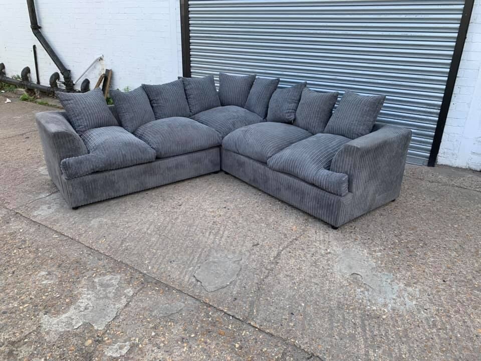 ** NEW LIVERPOOL JUMBO CORDED ** CORNER SOFA OR 3+2 SOFA SET AVAILABLE