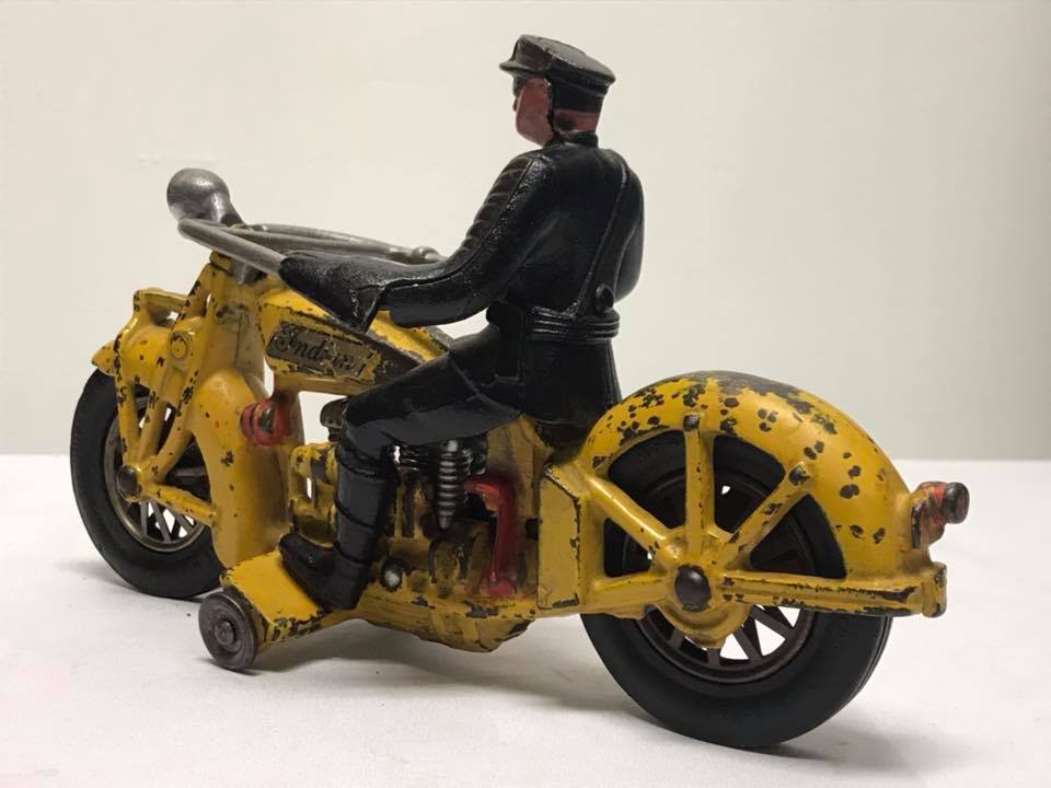 Antique Cast Iron Hubley Indian 4 Cylinder Motorcycle