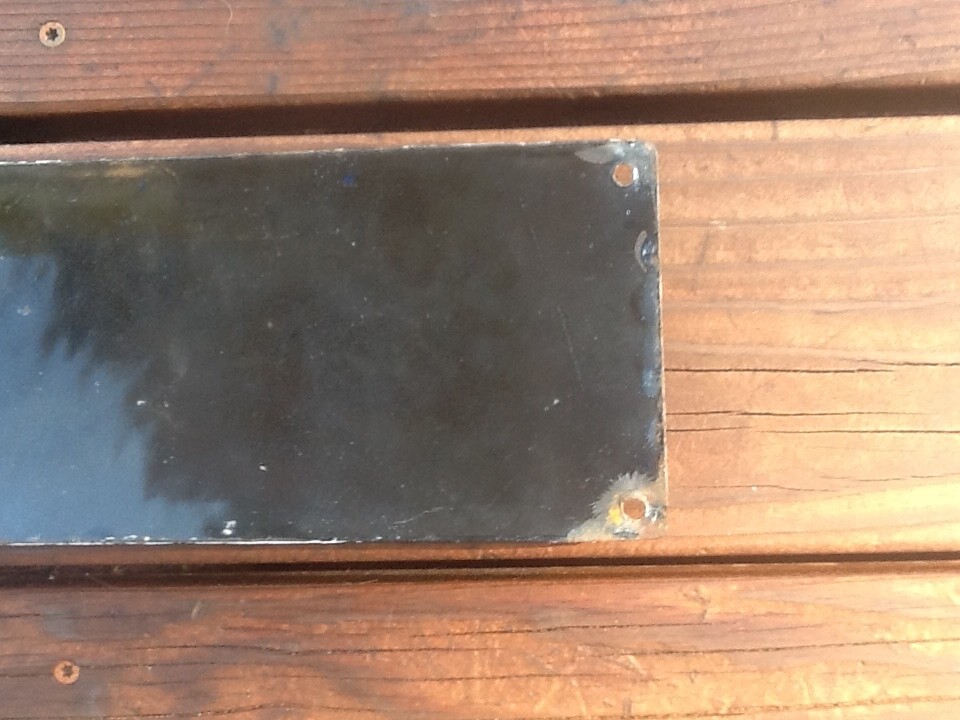 Antique Vintage old original Enamel Street Sign Columbia