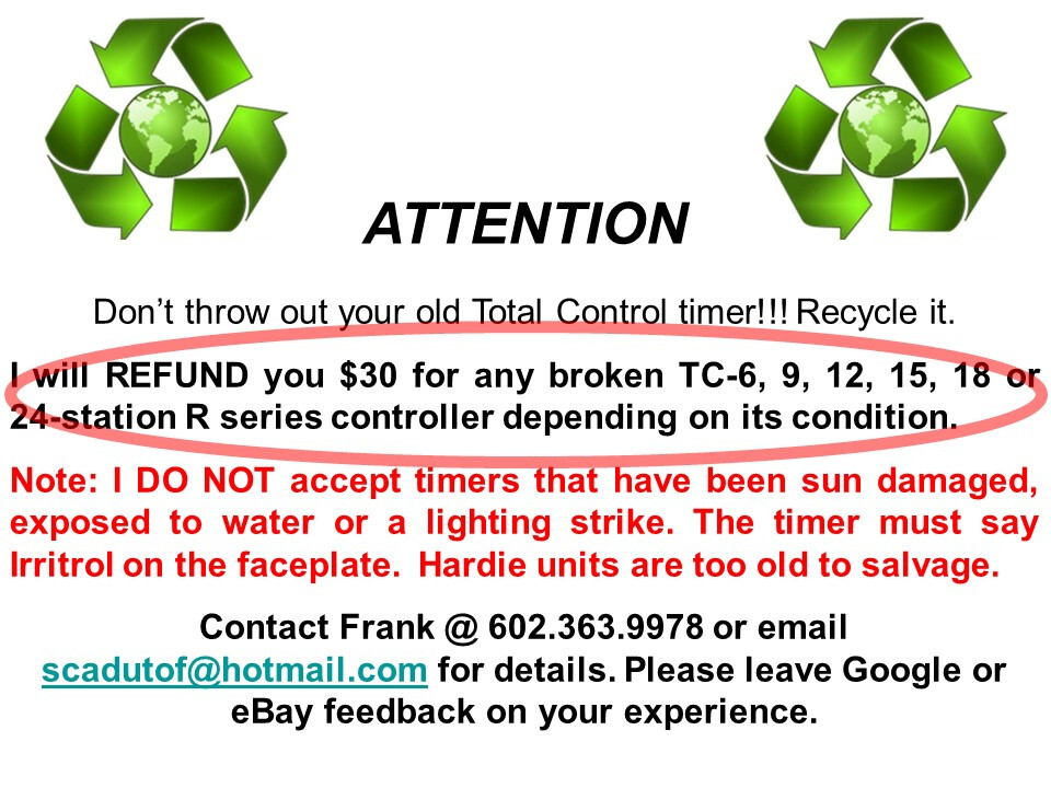 NEW - Irritrol Total Control TC-24EX-R 24 Stn EXT/INT -24hr ship & 5yr WARRANTY