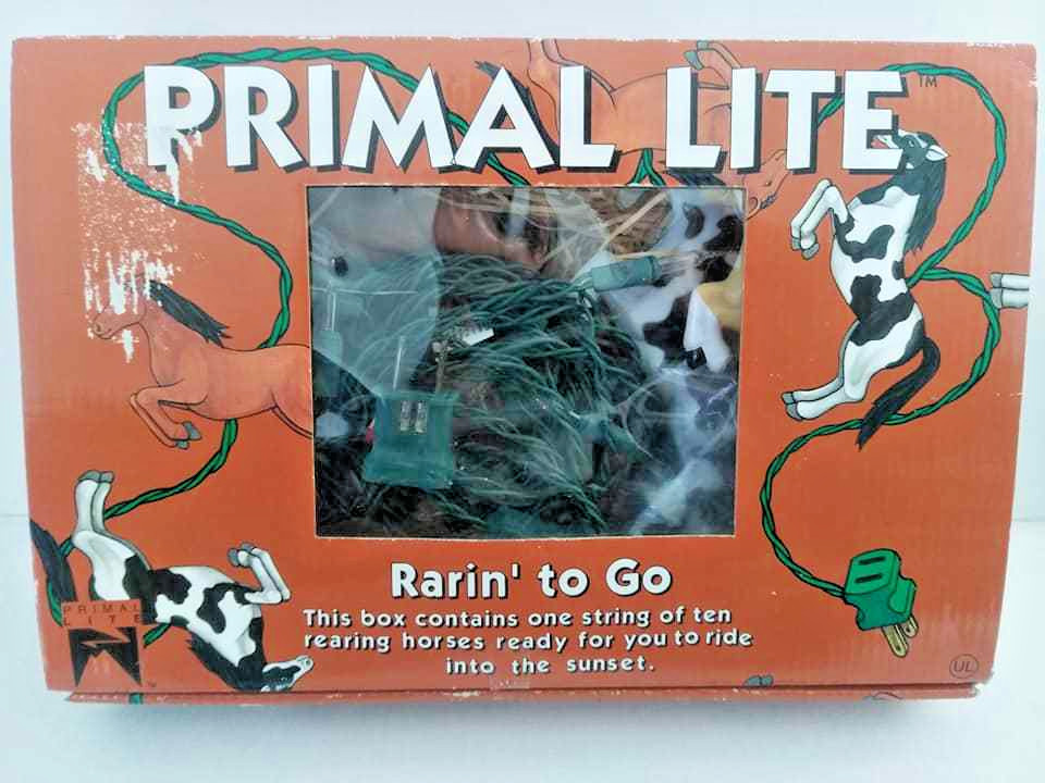 10 Horse Light Covers with 10 String Light Set by Primal Lite 1994