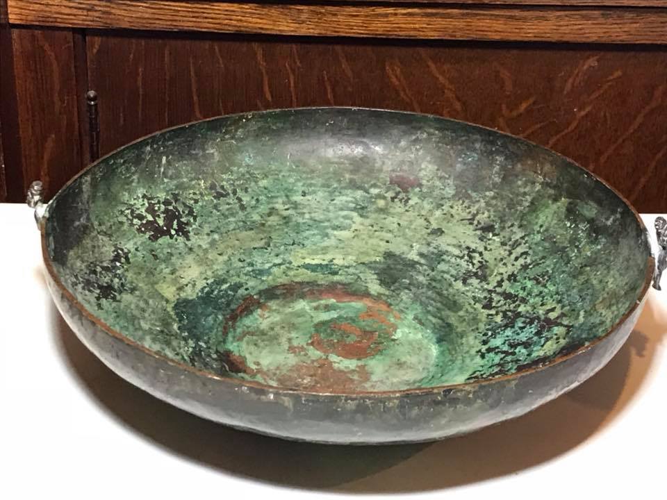 Hand Hammered African Benin Bronze Bowl