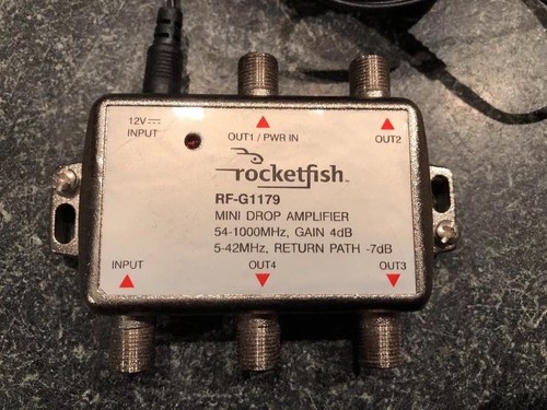 Rocketfish—Bidirectional Mini Drop Amplifier (silver)—boost your signal!