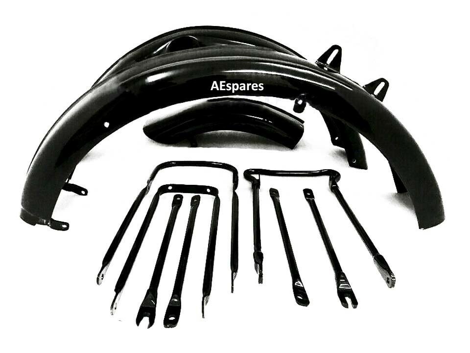 BSA B31 B33 RIGID FRAME FRONT & REAR MUDGUARD WITH STAYS  