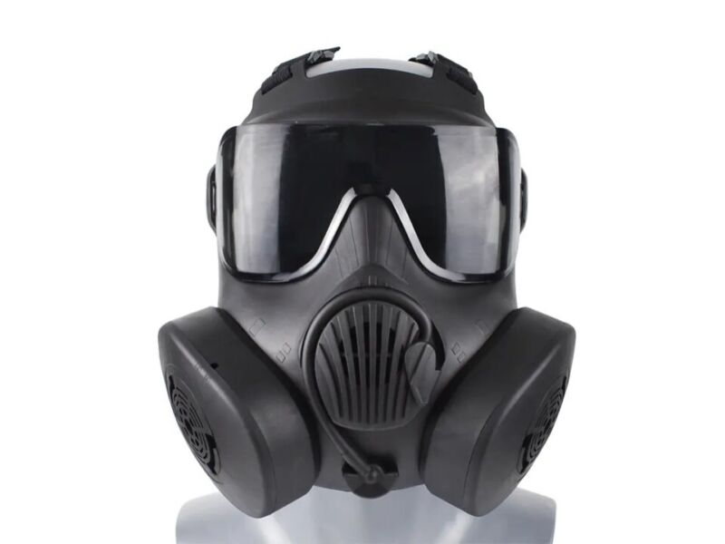 Tactical Mock Gas Mask with Cooling Fans Airsoft Cosplay Costume Prop GelBlaster