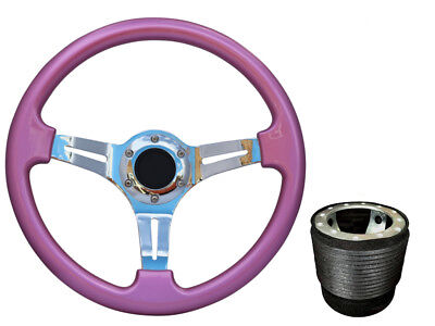 Pink Chrome TS Steering Wheel + Boss Kit for PROTON 018