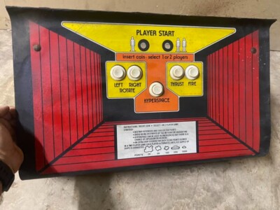 Vintage Atari Asteroids Arcade Video Game Metal Control Panel