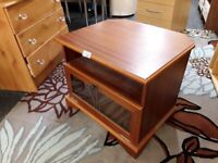 Small wood veneered T.V. unit Copley Mill Low Cost Moves 2nd Hand Furniture STALYBRIDGE SK15 3DN