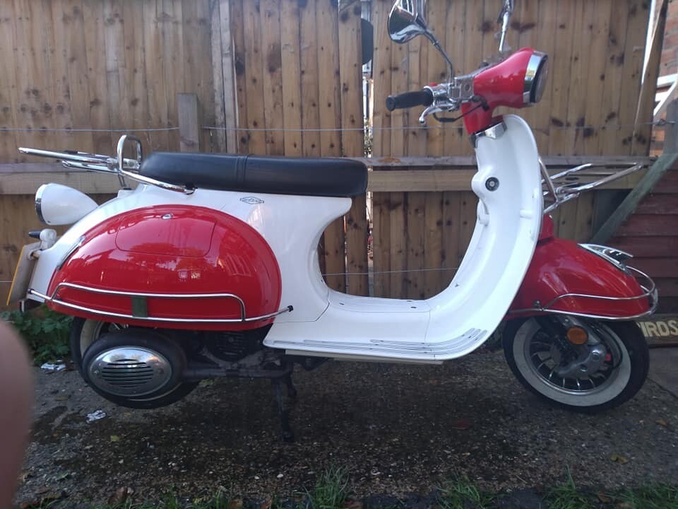 ajs modena 50cc scooter moped very low miles ready to ride learner