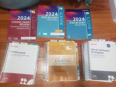 Medical Coding 2024 (CPC) Textbook bundle (ICD-10-CM, CPT, HCPCS, Bucks review)