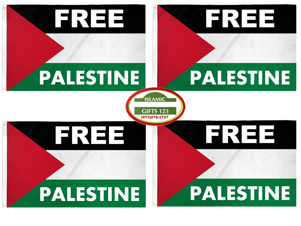 FREE PALESTINE Palestine Flag 3x5Ft BIG Jerusalem Free GAZA Ramadan Islamic Gift