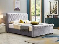 Astral Sleigh Ottoman Storage Bed Frame in Grey Color Free Home Available 