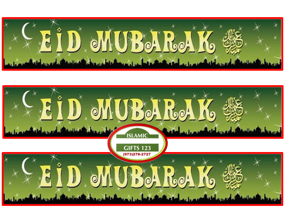 Eid banners EID MUBARAK Party Decor Eid foil Banners Islamic Gifts Ramadan Gifts