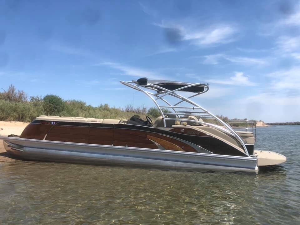 2014 Bennington QCW2875 StanCraft Wood Edition Tritoon Boat 490HO 100 Hours!