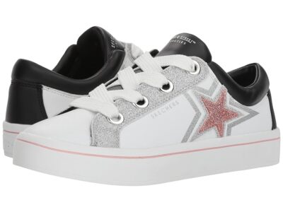 Women's Skechers Hi-Lites Star Stunner Low Sneaker, Size: 9 M, White/Black
