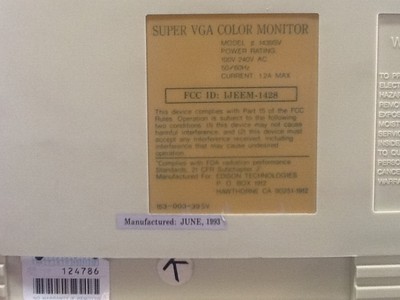 Super VGA Color Monitor Vintage Computer Monitor