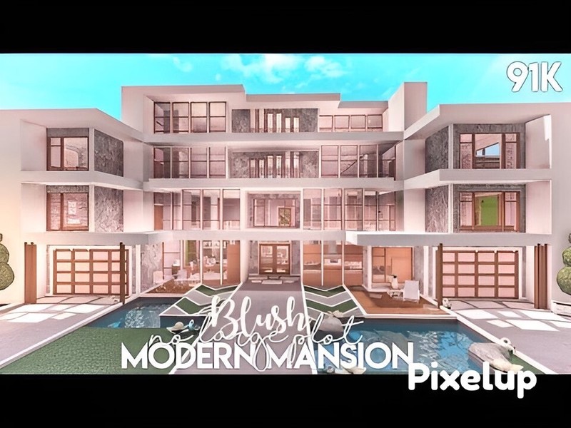 BLOXBURG MODERN MANSION COST 95K PERSONAL BUILDER!FAST BUILDER