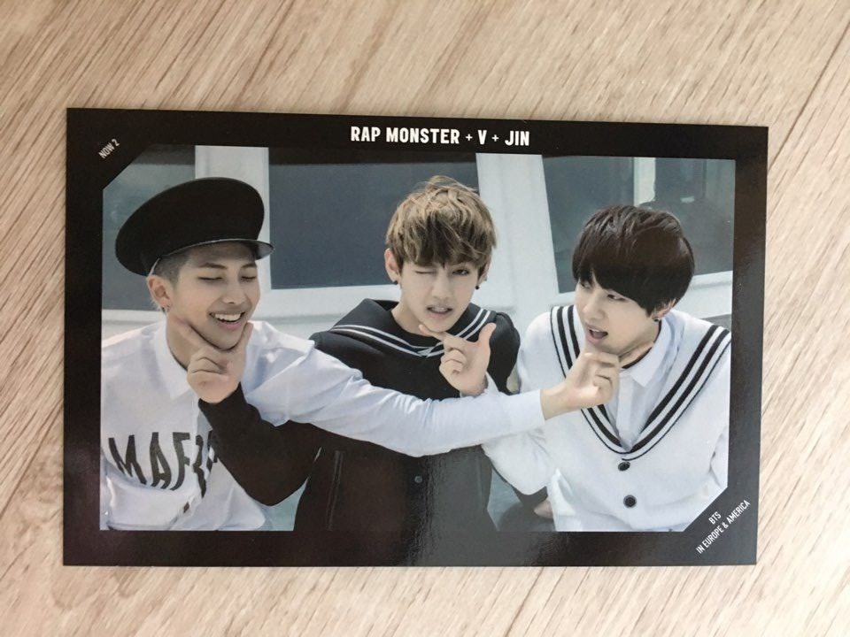 BTS Now 2 Special Photo Card IN EUROPE AMERICA - Rap monster V Jin BTS Now 2 Special Photo Card IN EUROPE AMERICA - Rap monster V Jin