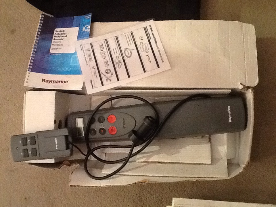 Yacht Raymarine ST1000+ autopilot with hand held remote in Bridge Of