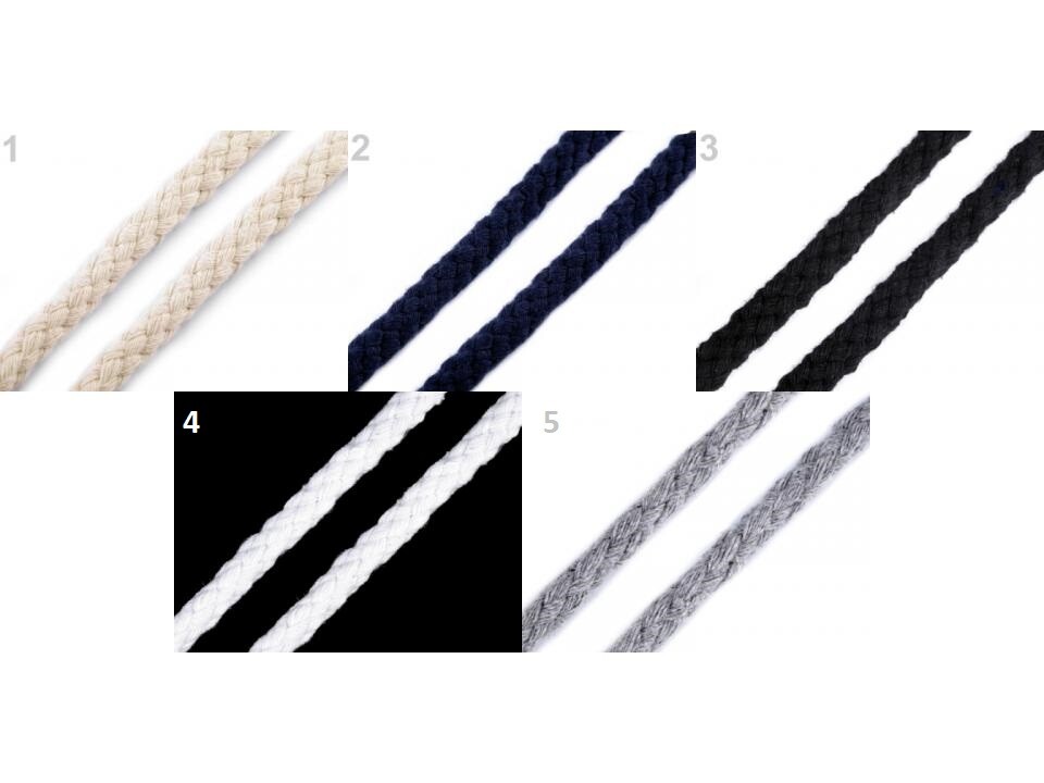 Kordel 10mm - Meterware - Baumwollkordel Baumwolle Seil Hoodykordel