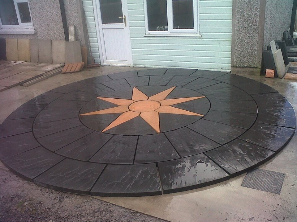 Patio slabs to make 3.9 meter Sunrise delivered in Northern Ireland