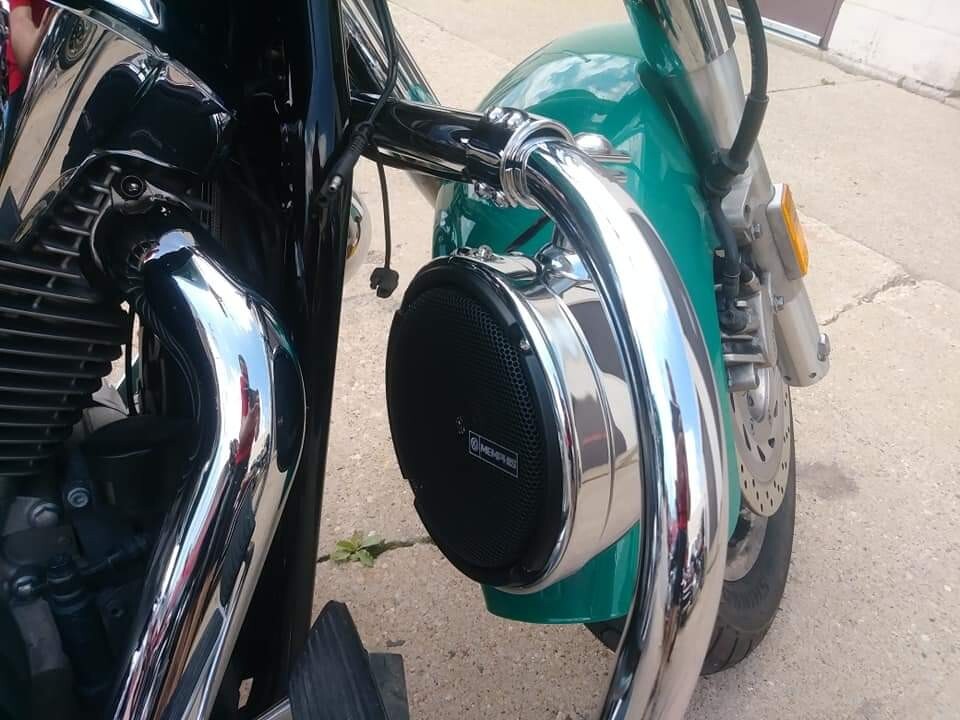6.5" Chrome Motorcycle Crash Bar Speaker Pods - 1 Pair