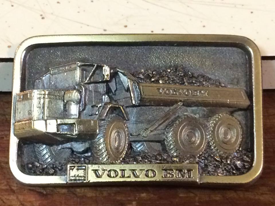 Volvo BM Tractor belt buckle made in the USA