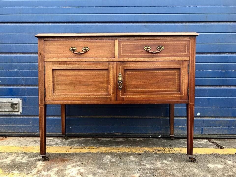 Edwardian Mahogany Wash Stand Linen Cabinets 55