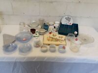 Job lot 30 glass, pottery Car boot Copley Mill Low Cost Moves 2nd Hand Furniture STALYBRIDGE SK15