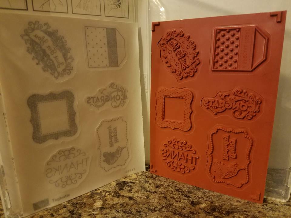 STAMPIN UP CLEAR MOUNT 6 STAMP SET Tagtastic Hostess TAGS Just for You CONGRATS