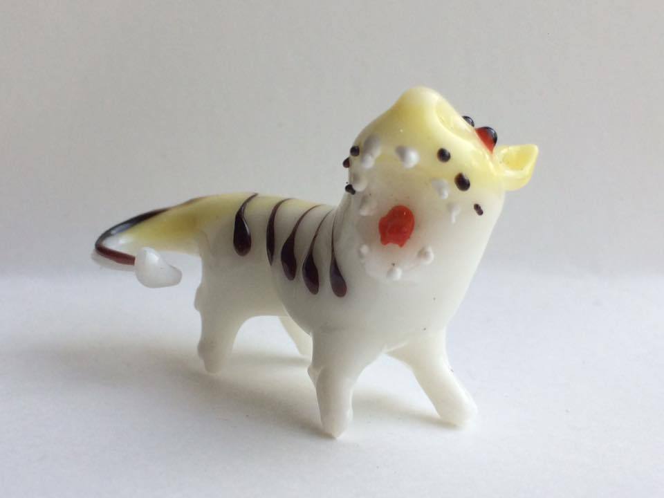 Italian art glass tiger figurine