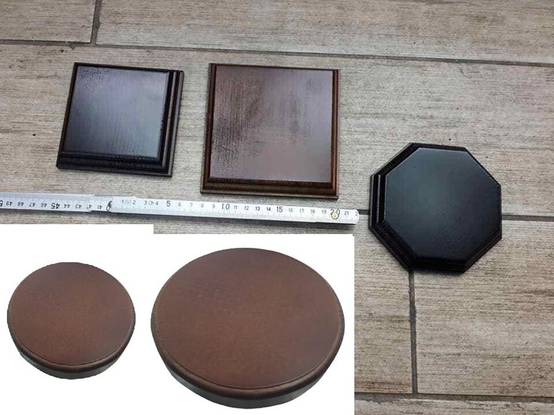 Base Legno Quadrata Tonda Ottagonale 13 O 10  Cm  Pastori Presepe Shepherds Crib