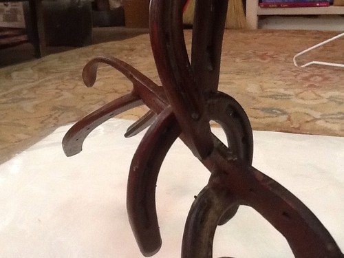 Metal Art Decor - Horseshoe Western Bronc/Bull Riding Cowboy Figurine