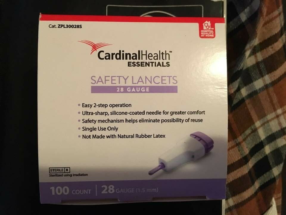 CARDINAL 1 BX/100 EA Health Essentials Safety Lancet 28G (100 count) 7190 CHOP