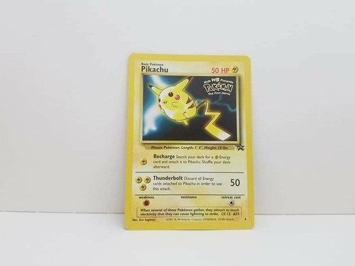Pikachu Promo Card Kids WB Presents Pokemon The First Movie Pikachu Promo Card Kids WB Presents Pokemon The First Movie
