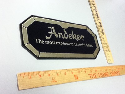 Pabst beer sign mirror Andeker vintage reverse painted glass ROG wall or aisle
