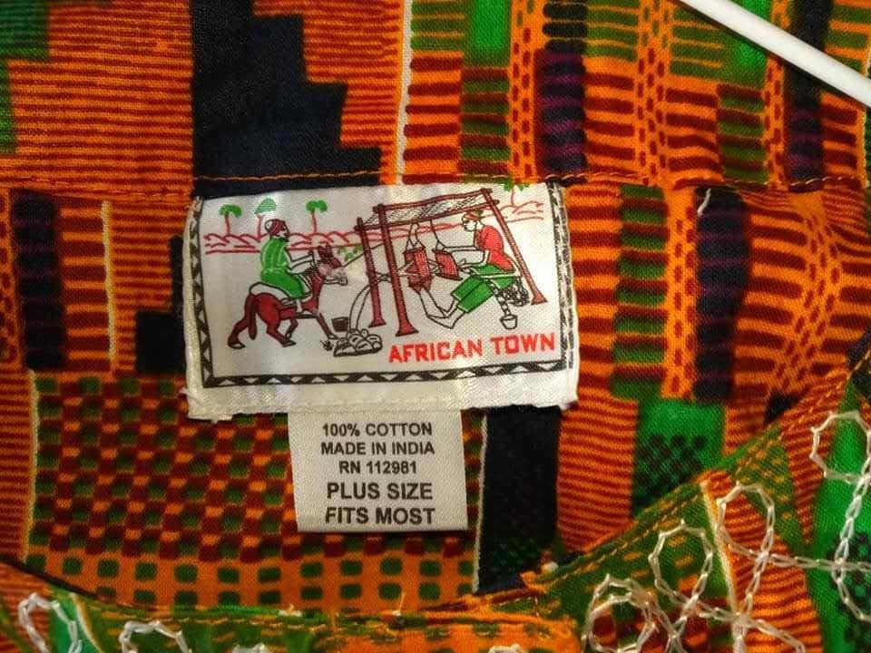 African Print Three Piece Set, Top / Shirt, Skirt And Head Wrap New!