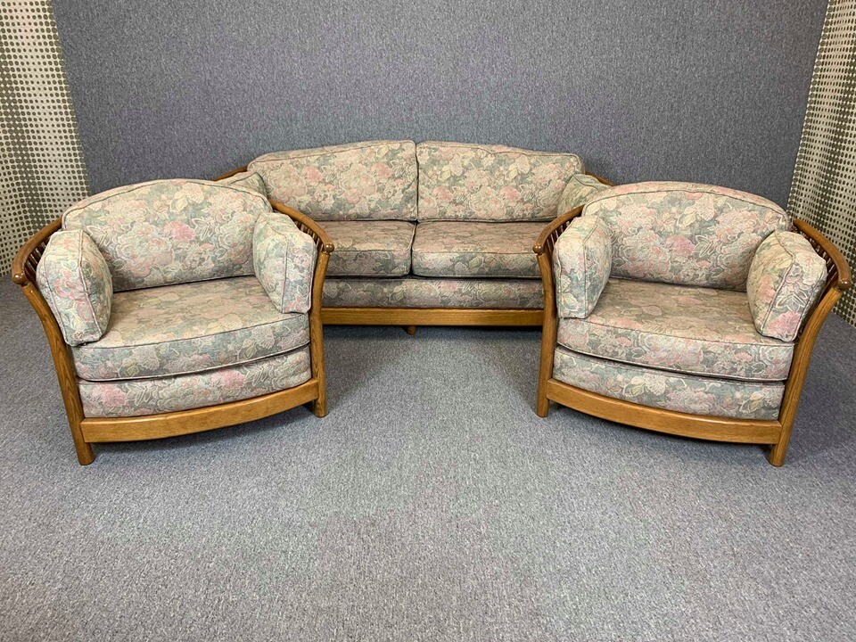 Ercol Renaissance 3 Piece Suite Golden Dawn - 3 Seater Sofa & 2