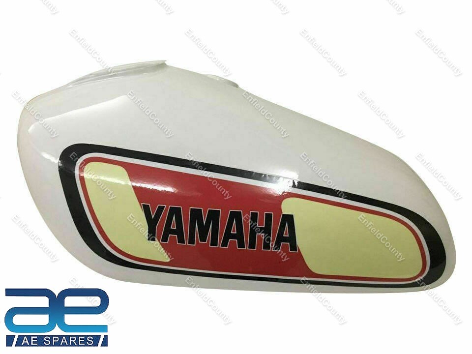 For Yamaha XT TT 500 White Painted Fuel Petrol Gas Tank Steel 1980 Model 