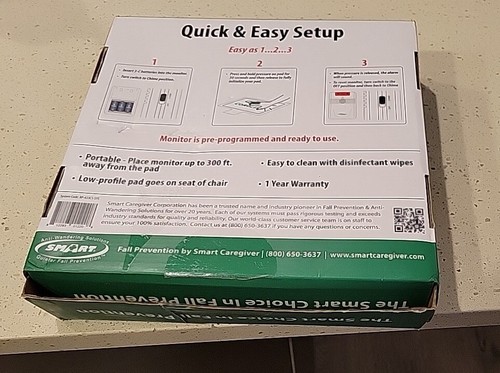Smart Caregiver Cordless Bed Exit Monitoring System Alarm Fall Prevention