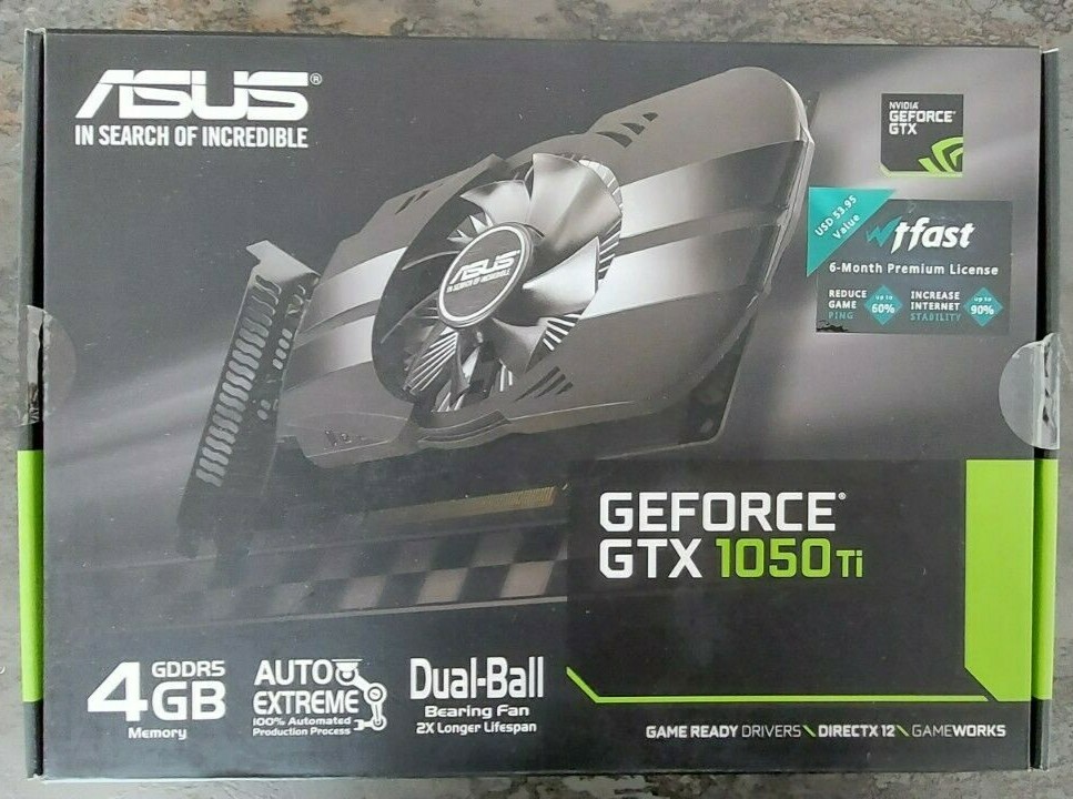Asus GeForce GTX 1050TI PH-GTX1050TI-4G Scheda Grafica da 4 GB, DDR5