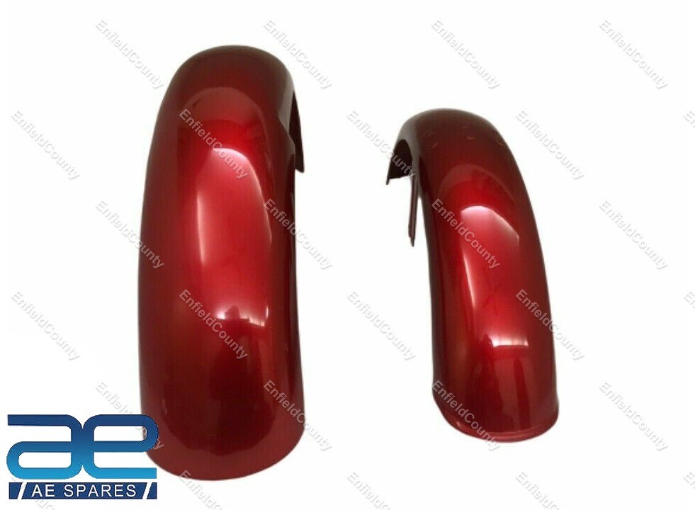 Fits For Norton Commando Roadster Cherry Painted Mudguard Set With Stay  